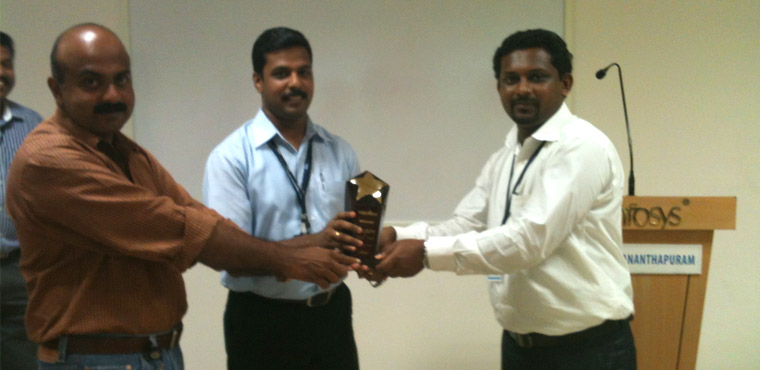 Regional Level Winner Project Development Contest for Faculty Members @ Infosys, Trivandram, India